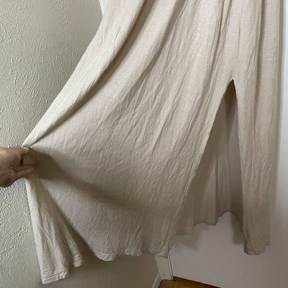 Free People FP beach Spell On You Maxi gauze cinch Dress tan oat US Small - Picture 6 of 9